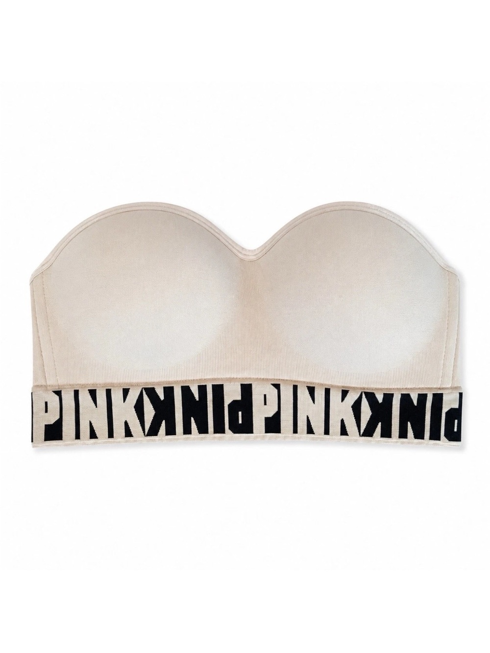 Victoria's Secret PINK Bandeau Bra Size XS Women’s Nude Lined Wireless Pull On